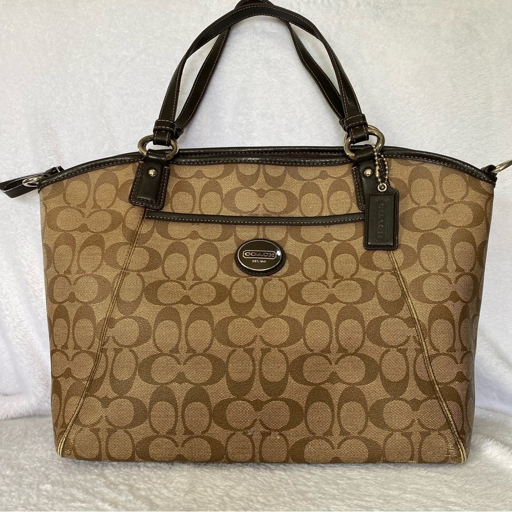 Coach Y2K Peyton Signature Pocket Tote Shoulder Bag